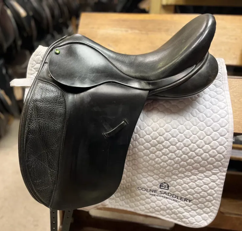 DR3465 Ideal Jessica Dressage Saddle 17.5inch Wide Black